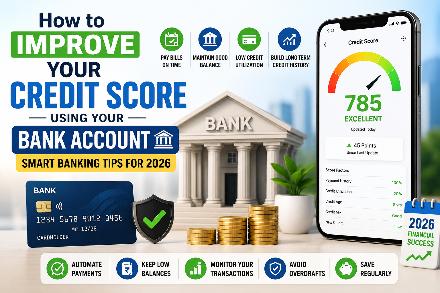 How to Improve Your Credit Score Using Your Bank Account: Smart Banking Tips for 2026